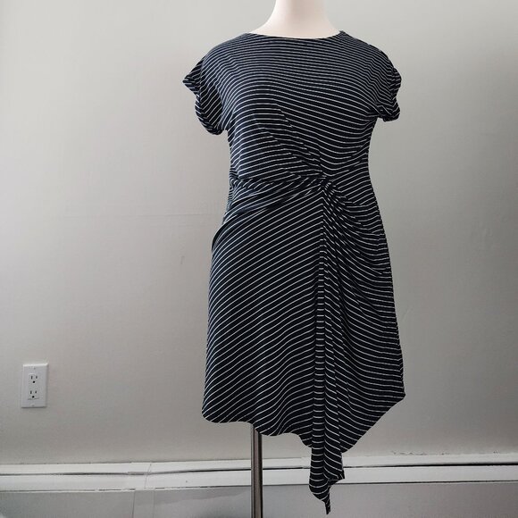 Kenneth Cole Reaction Striped Stretch Dress XL - Picture 1 of 3